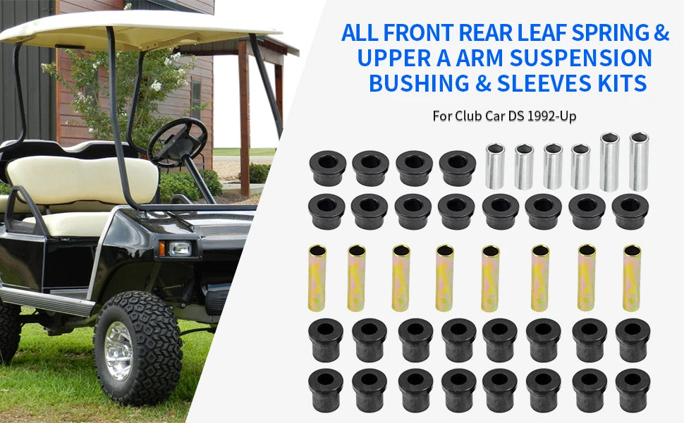 Front Rear Leaf Spring & Upper A Arm Suspension Bushing Kits for Club Car DS