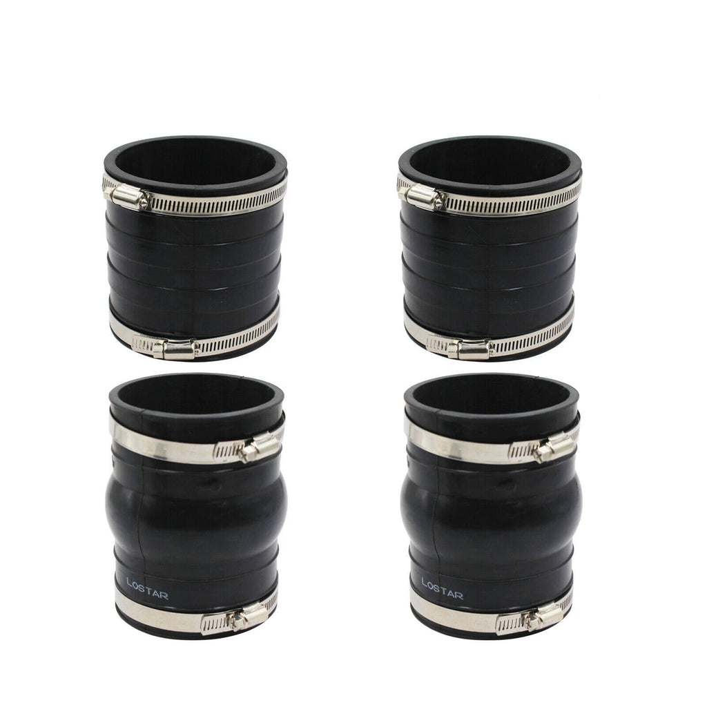 Set of 2 Upper & 2 Lower Exhaust Hose Bellows for Volvo Penta (3852696, 3863450)