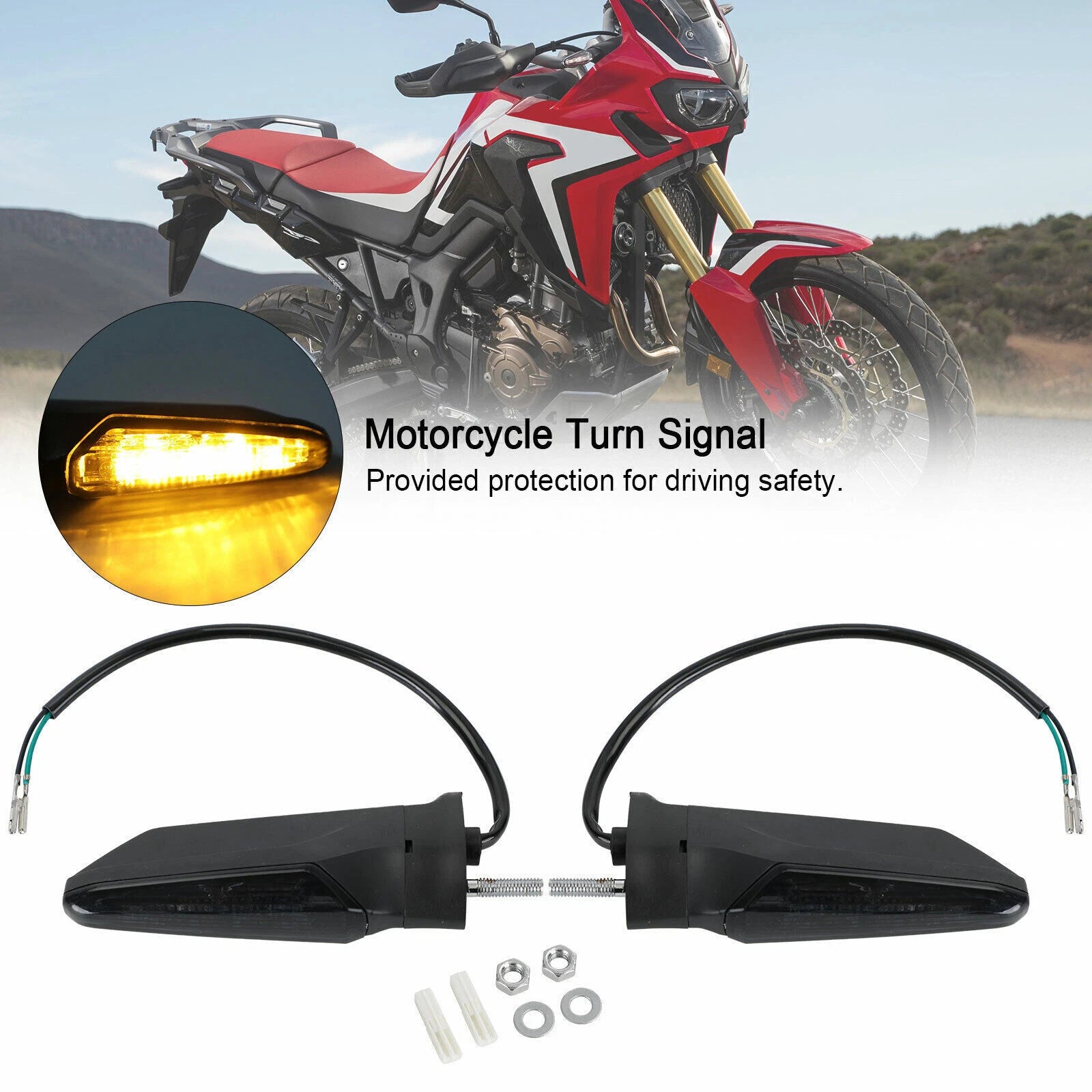 2X Front Rear LED Turn Signal Light for Honda CRF1000L Africa Twin (2015–2017) T9
