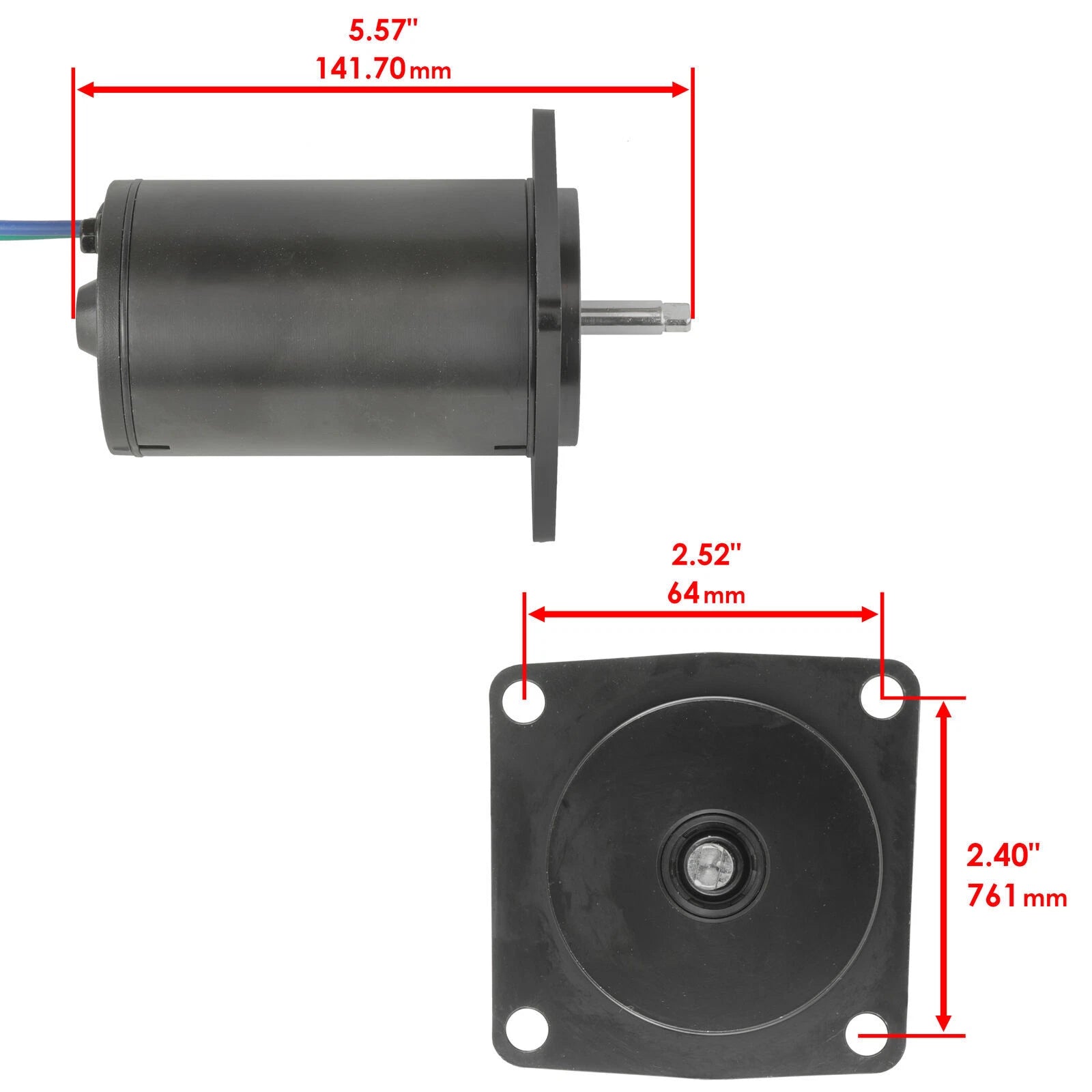 Tilt Trim Motor for Yamaha (12 Volt, 2 Wire) 67F-43880-00, API PT615NM, 9-18410