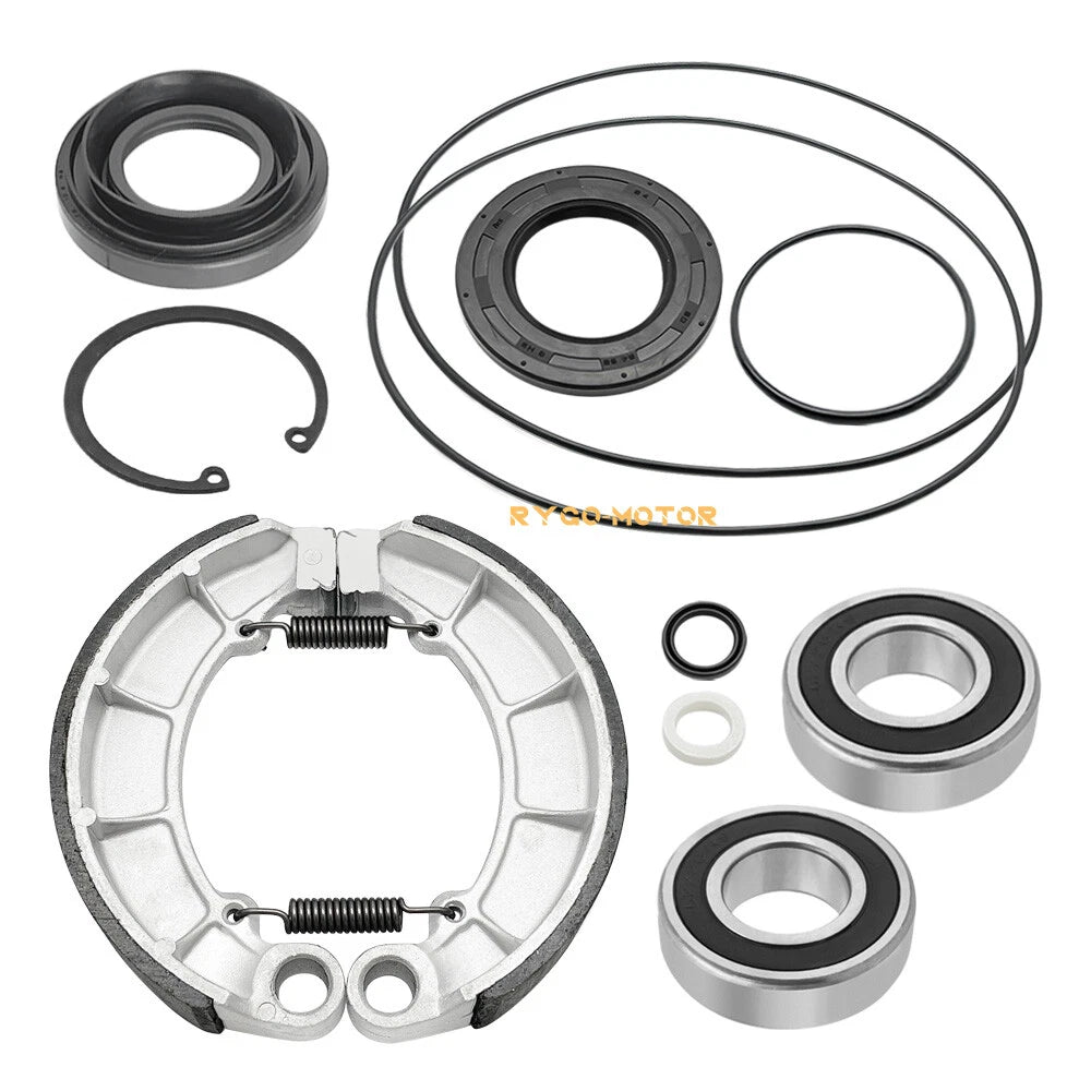 Rear Brake Drum Bearing Seals w/Shoes Kit for Honda Foreman Rubicon 500 (2001–2023)