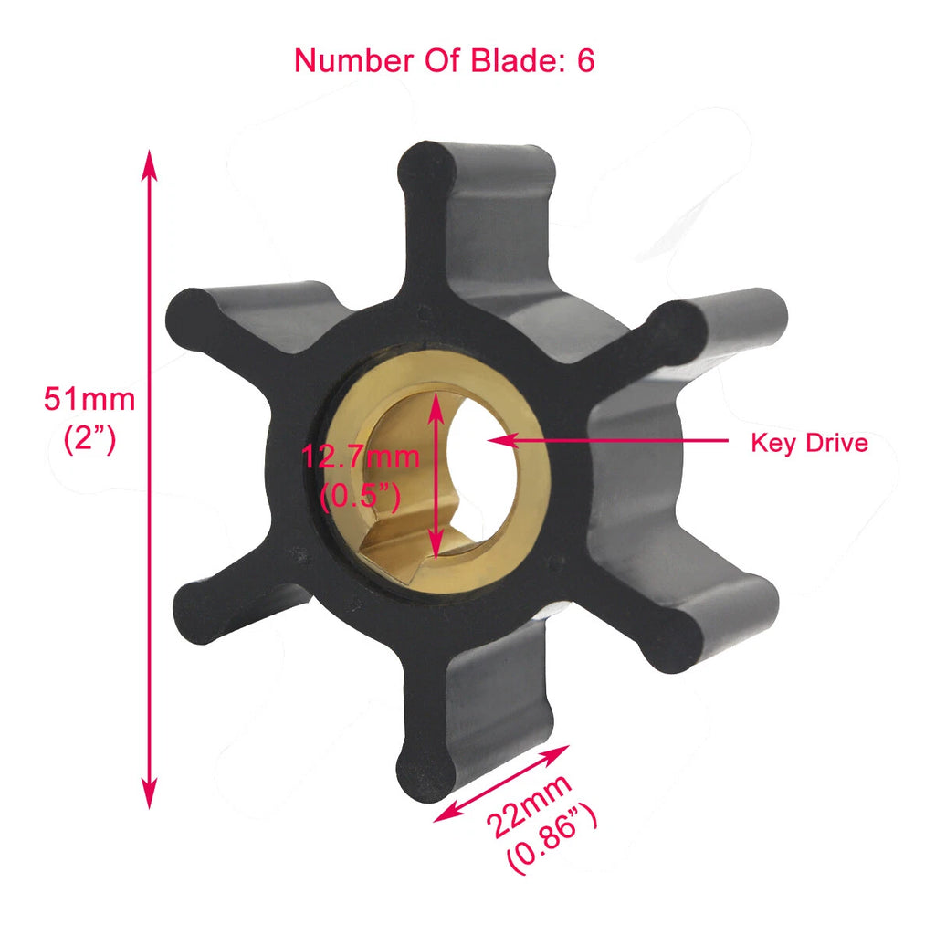 Impeller Kit & Gasket for Yanmar Marine Diesel (3HM35) 124223-42092 124223-42091