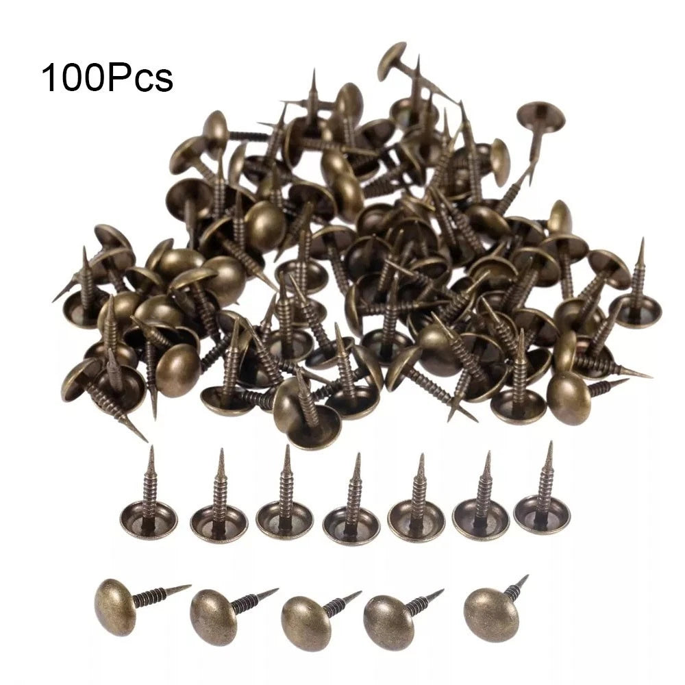 100Pcs Upholstery Nails for Furniture (Vintage Decorative)