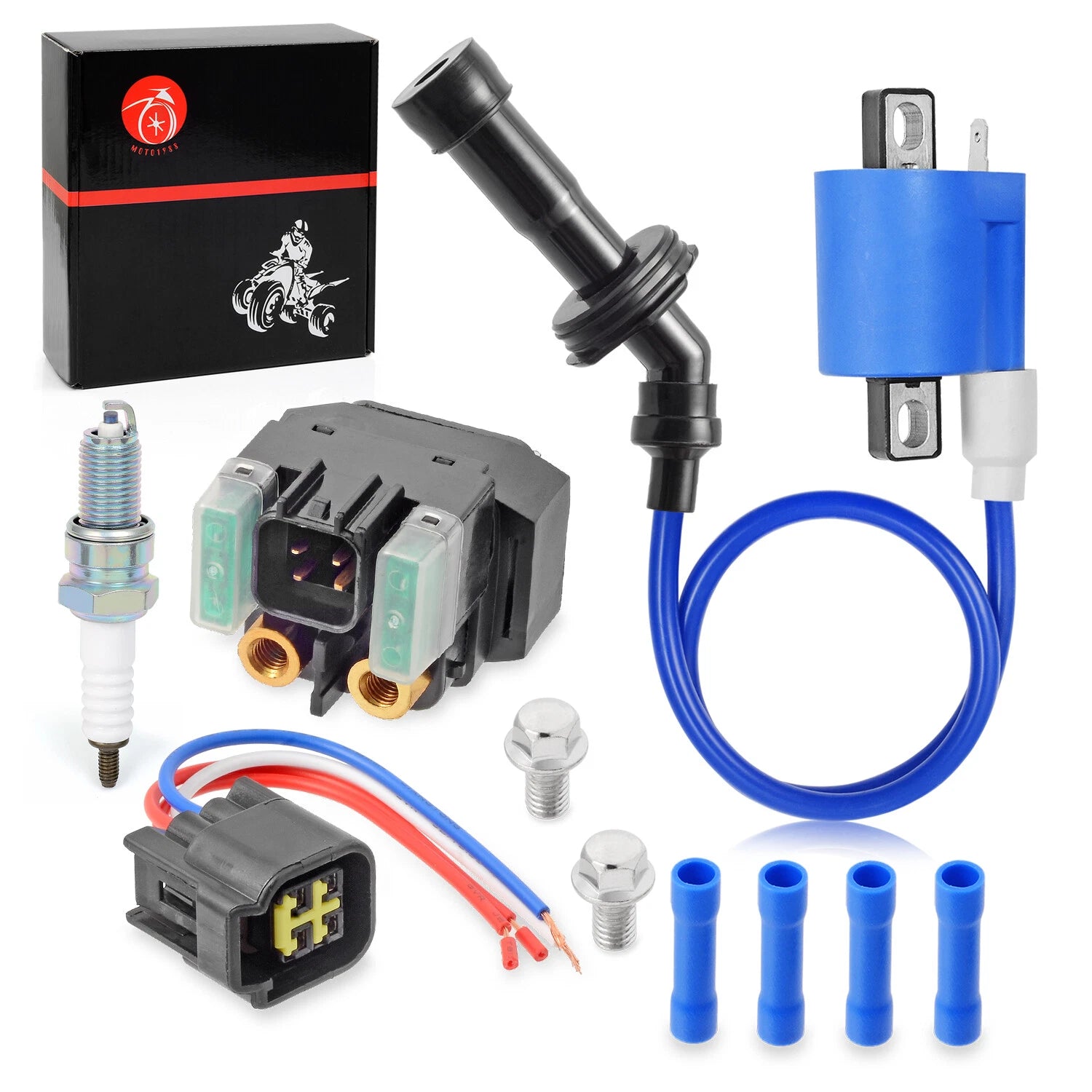 Starter Relay Solenoid & Ignition Coil for Yamaha YXR660F Rhino 660 (2004–2007)