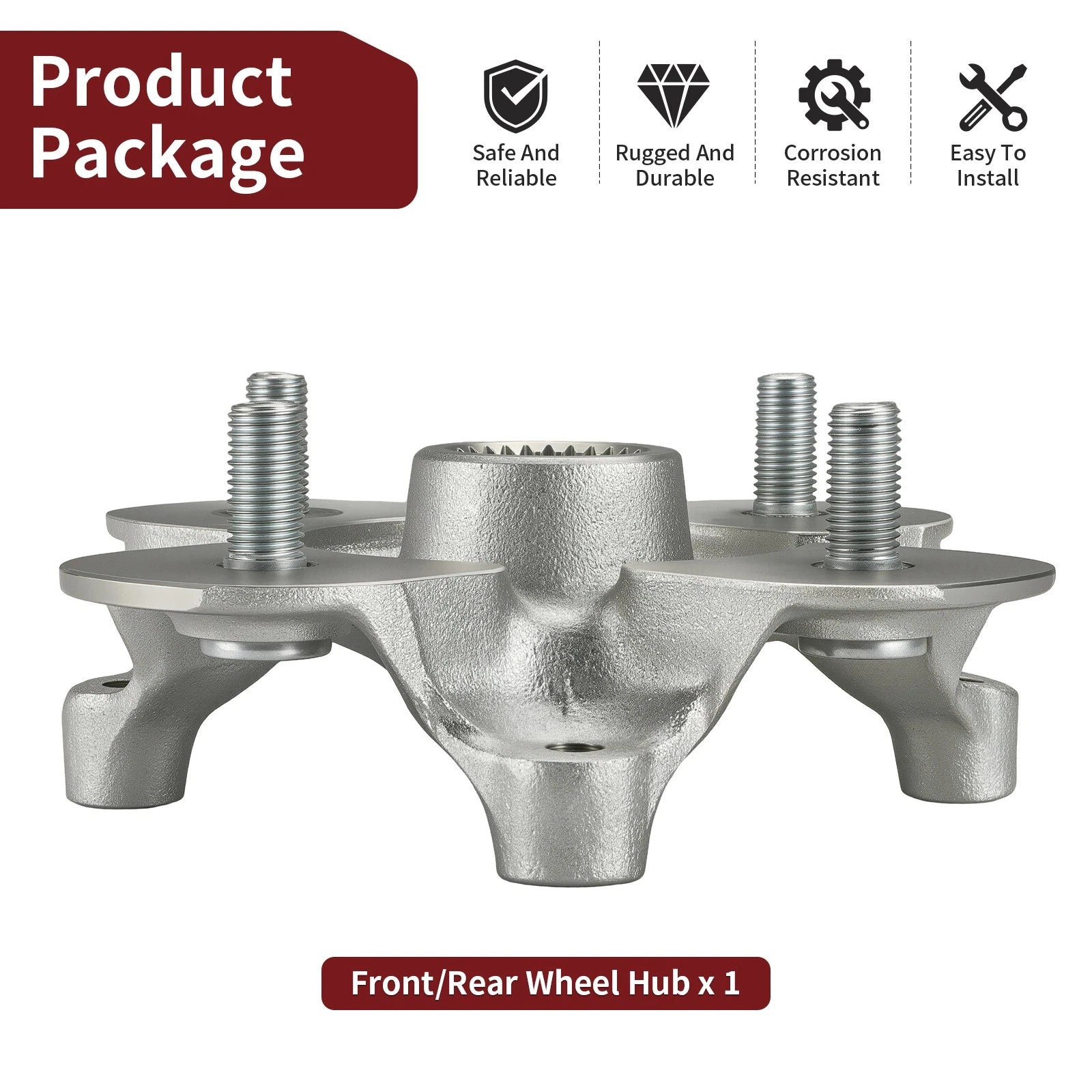 Wheel Hub for Yamaha Grizzly 700 YFM (2007–2024) B16-F510D-01-00 B16-F510D-02-00