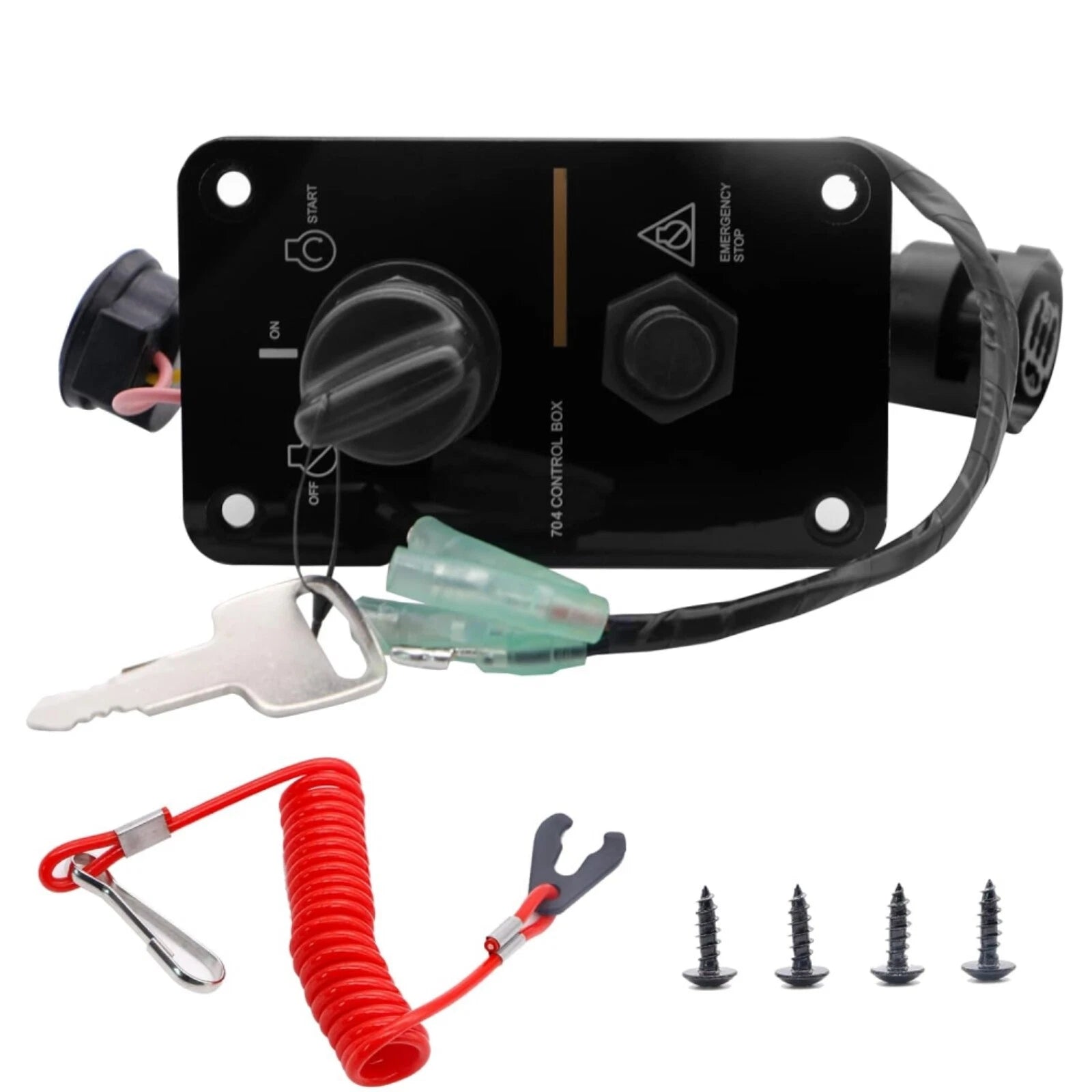 Outboard Single Engine Key Switch Assembly for Yamaha (704-82570-12-00)