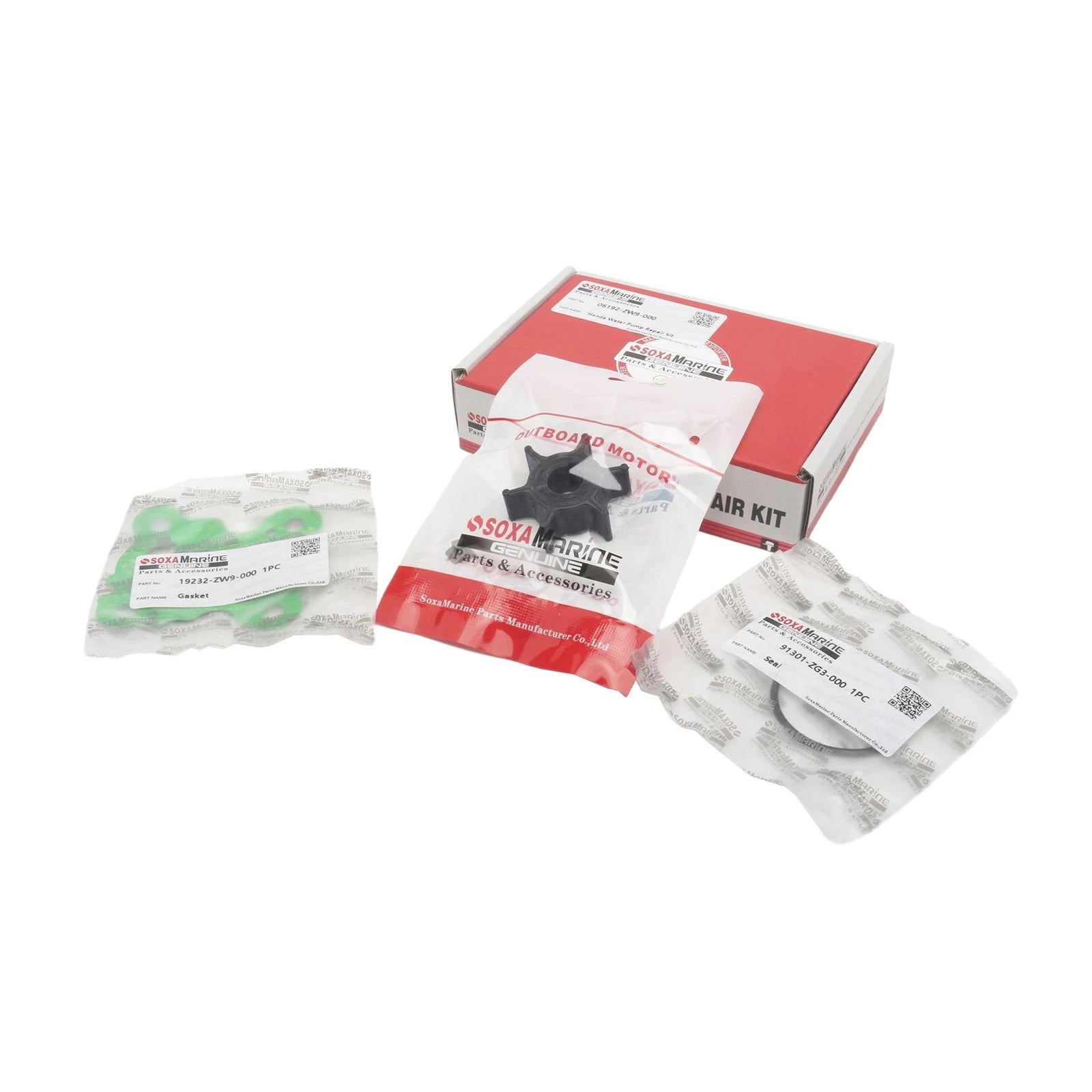 Water Pump Repair Service Impeller Kit for Honda Marine 8 9.9 10HP (1990–2023) 06192-ZW9-000