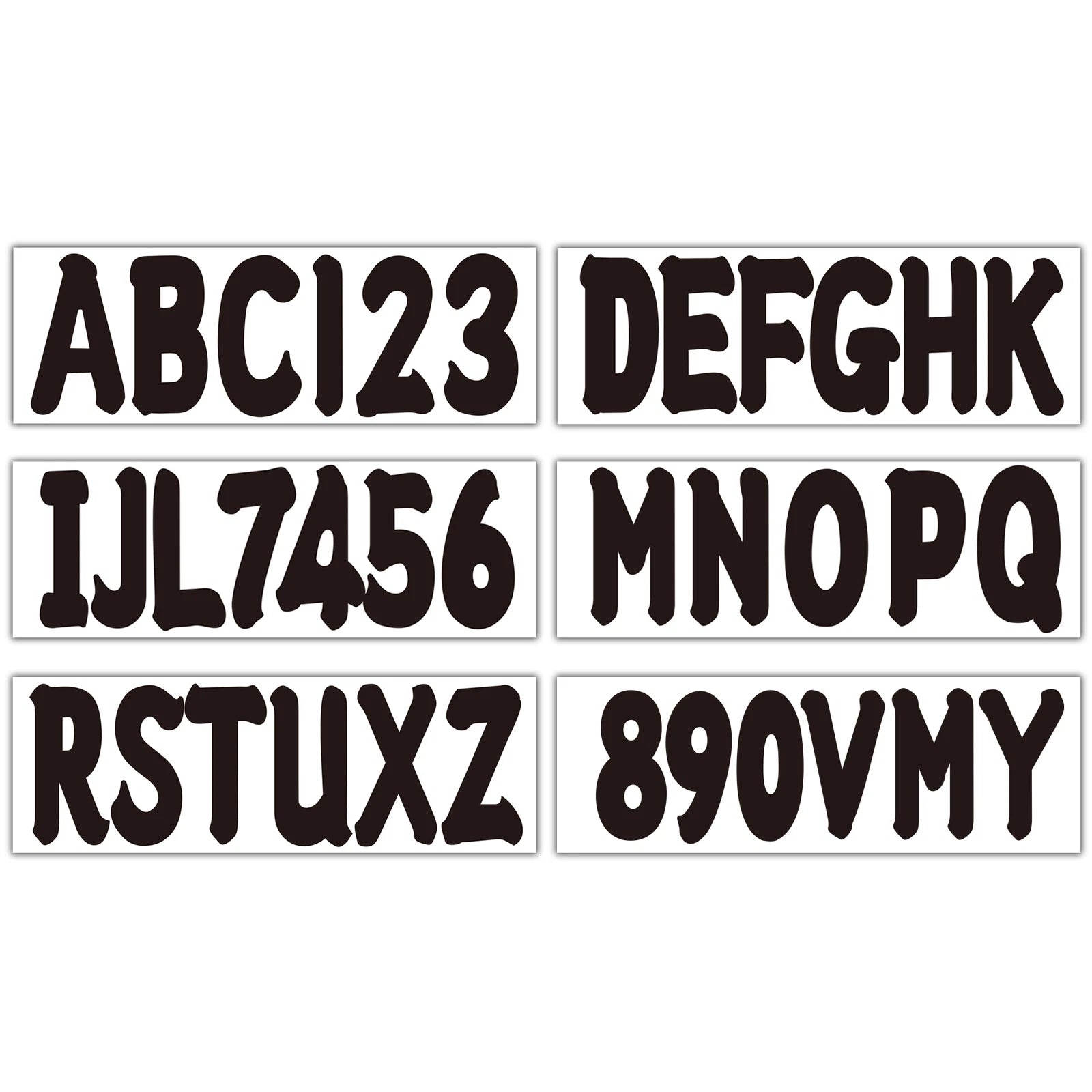 Set of 4 Marine Alpha-Numeric Registration Numbers & Letter Stickers