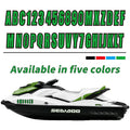 4X Custom 3" Green Boat Registration Numbers & Letters Decal Stickers