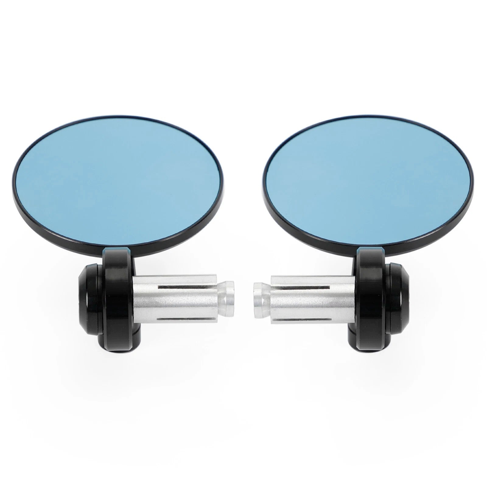 Pair Rear View Round Bar End Mirrors for Universal 7/8"-1" Handlebars