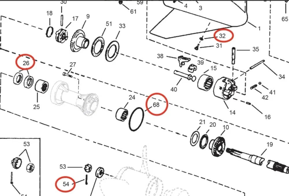 Lower Unit Oil Seal & O-ring Set for OMC Cobra Volvo Penta (2.3L, 3.0L)