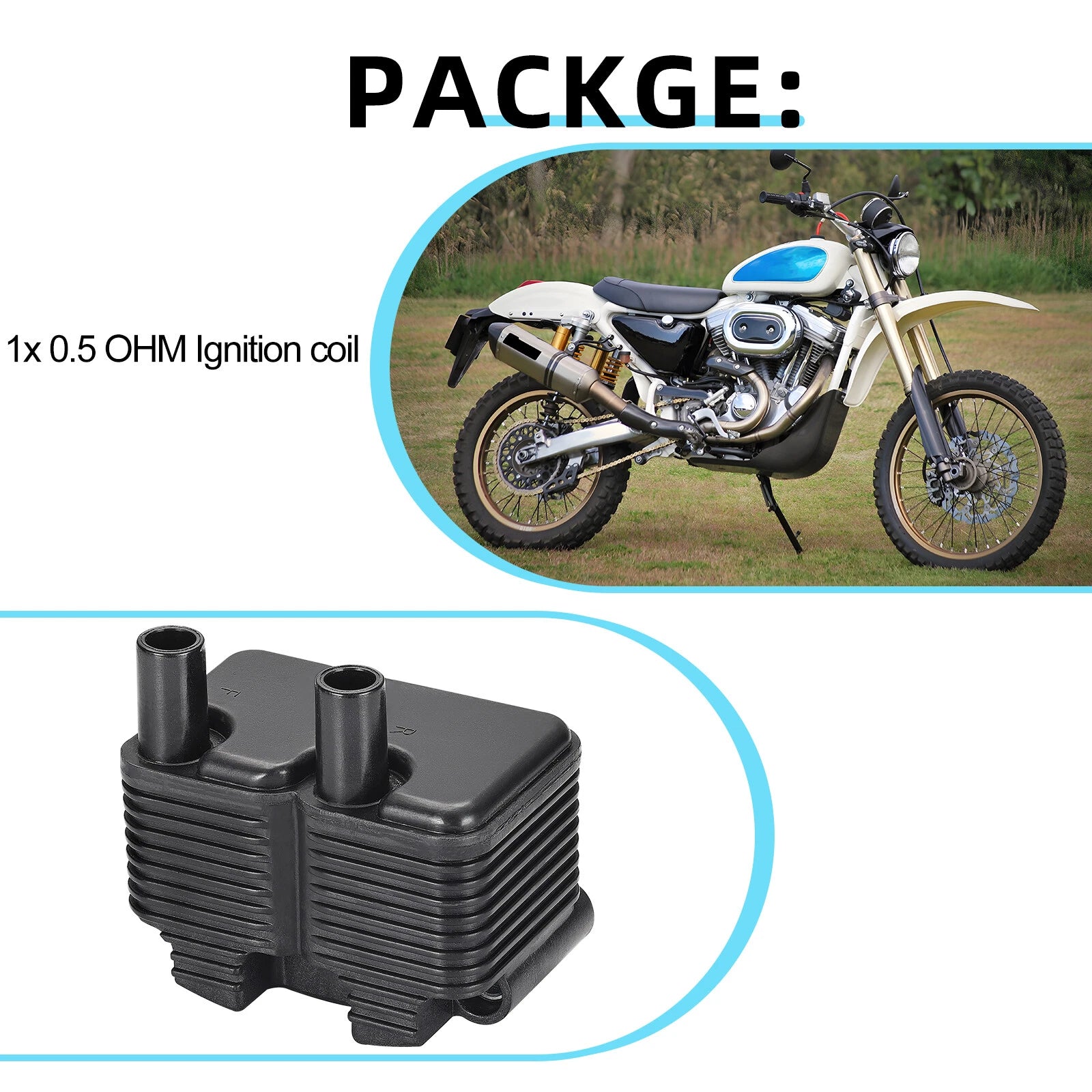 Ignition Coil 0.5 OHM for Dyna FXD FLST FXST Sportster 883 1200 (1999–2006) 31655-99