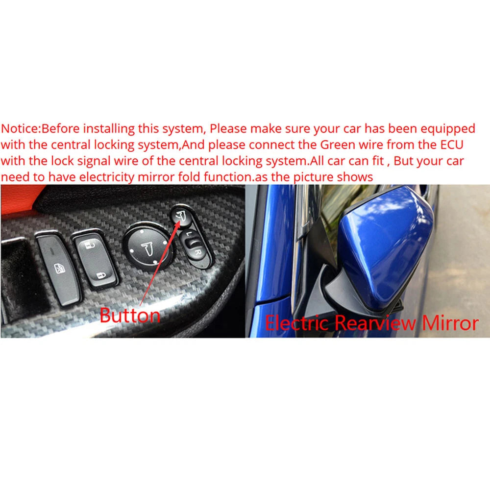 Auto Folding/Unfolding Side Mirror Controller Module for Smart Car (2008–2015)