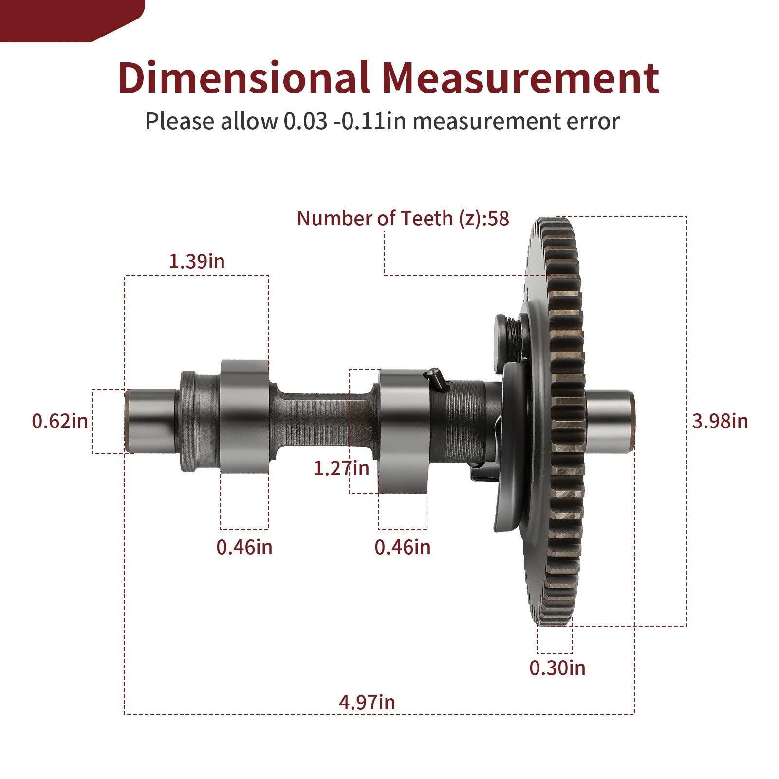 Camshaft Assy for Yamaha YDRA YTF1A YTF2A DR2A (JR7-12170-00-00, JR7-12180-10-00)