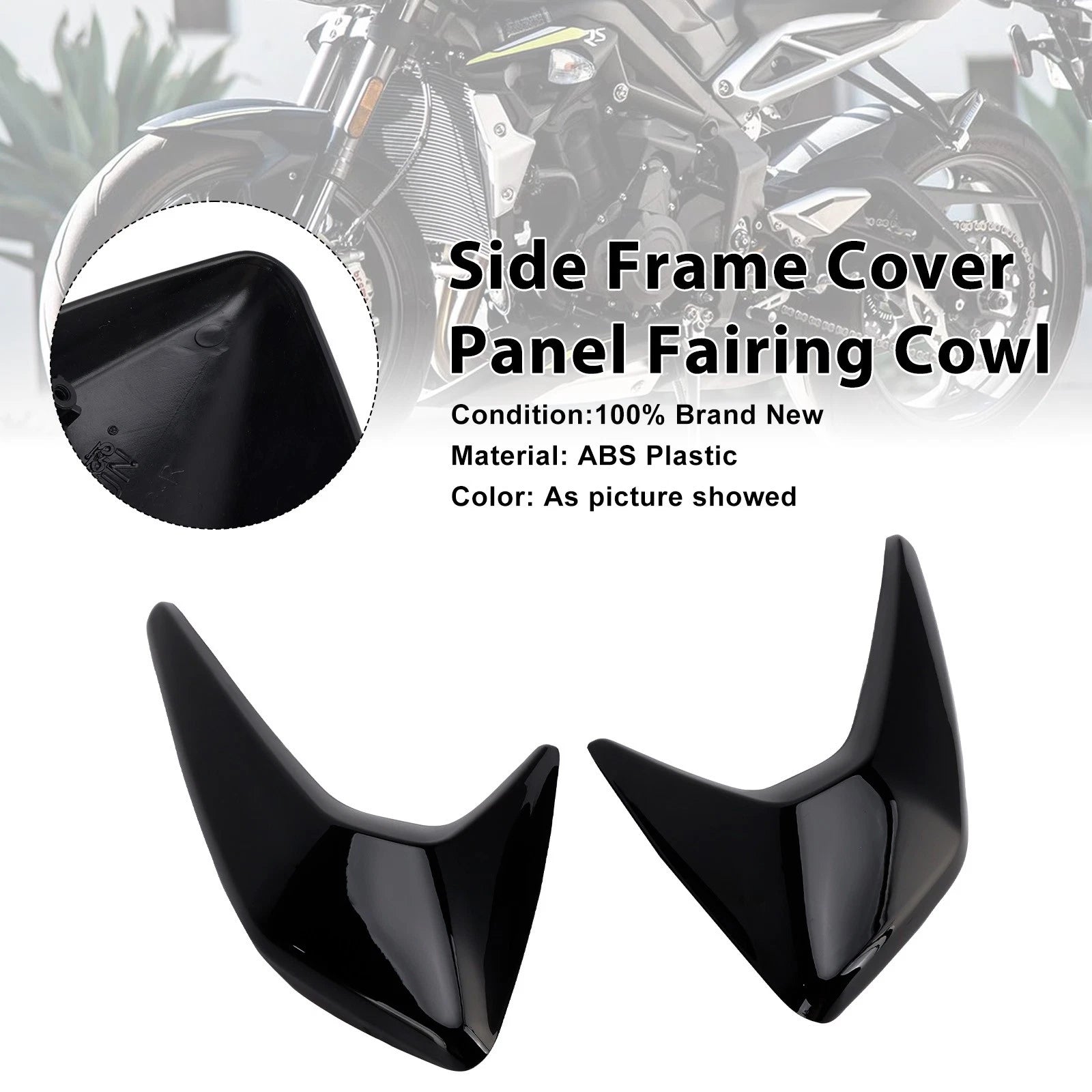 Side Frame Cover Panel for Triumph Street Triple 765 R/RS (2020–2022) Black A0