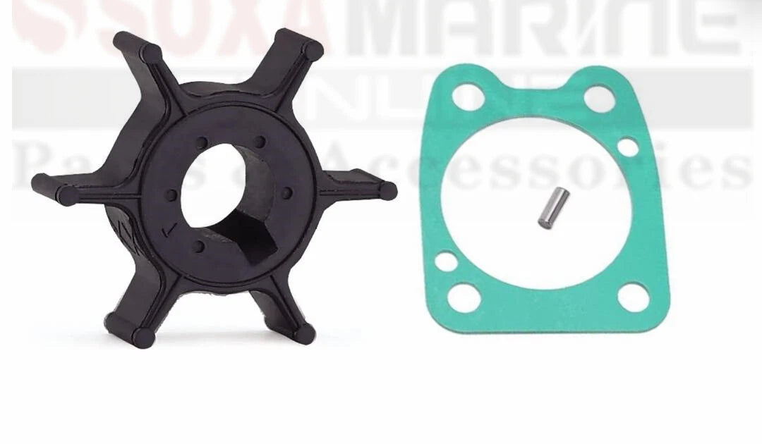 5pcs Water Pump Impeller with Key for Yamaha Mariner Outboard (6E0-44352-00)