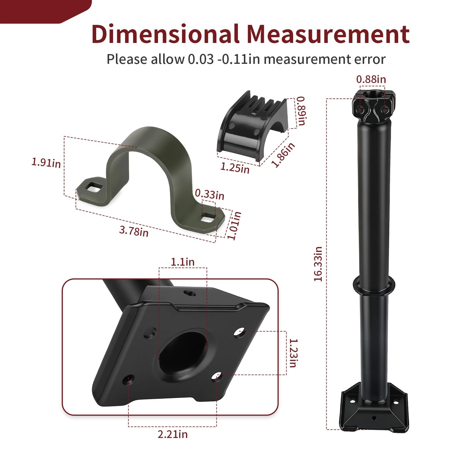 Steering Post Shaft Stem + Bushing for Polaris Sportsman 550 850 1000 (2008–2023) 1823656-329