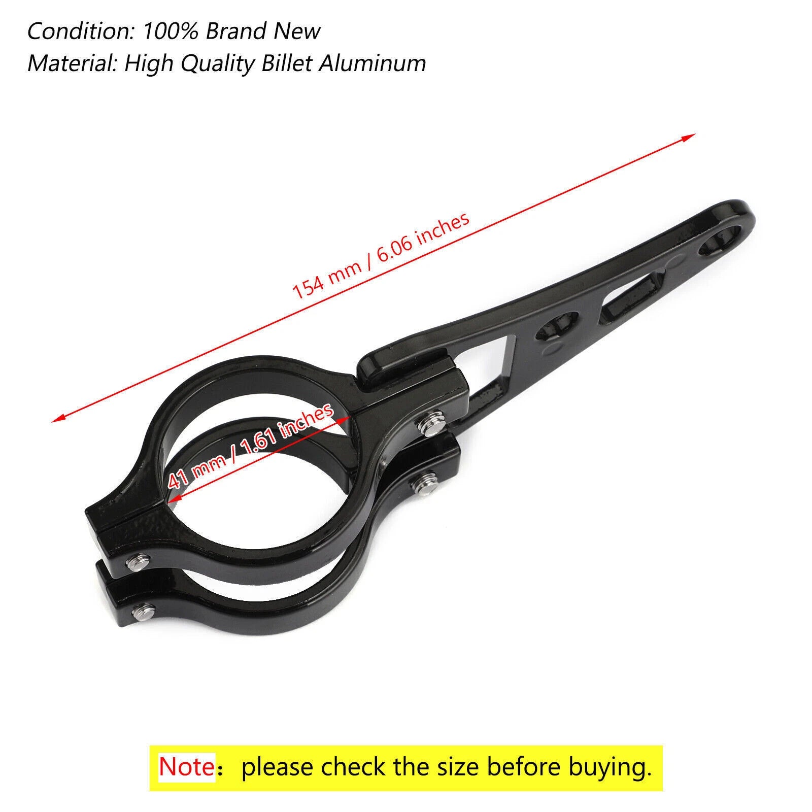 41mm Headlight Mount Bracket for Universal Chopper Cafe Racer (T9)