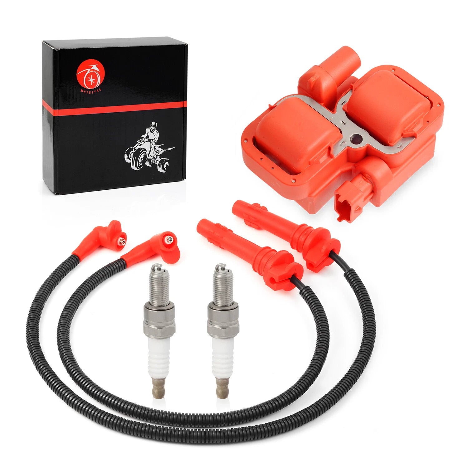Ignition Coil Spark Plug & Wire Cap for Polaris RZR XP 900 (2011–2014)