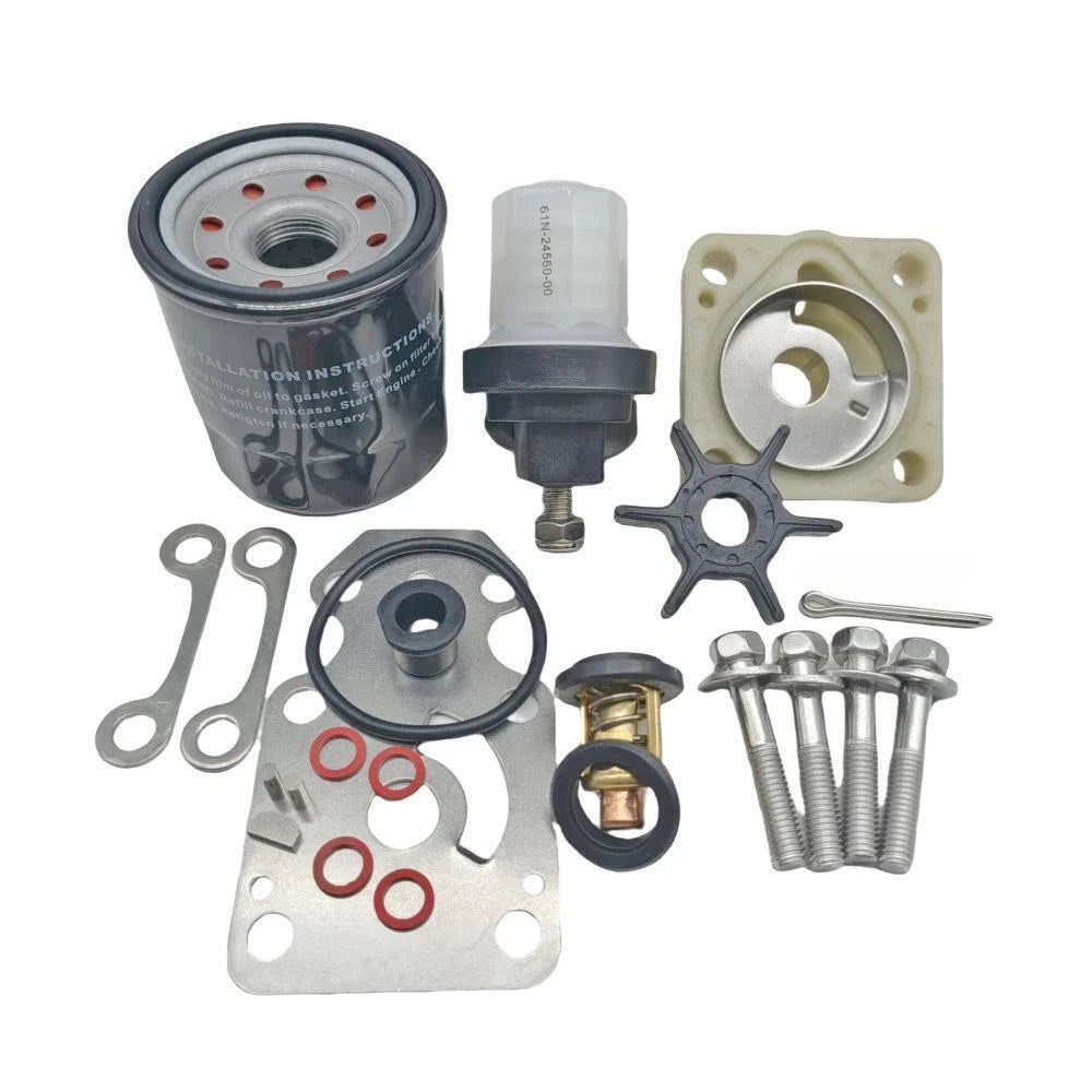 Maintenance Kit for Yamaha Outboard 15HP F15C (2007-UP) w/ Thermostat, Filter