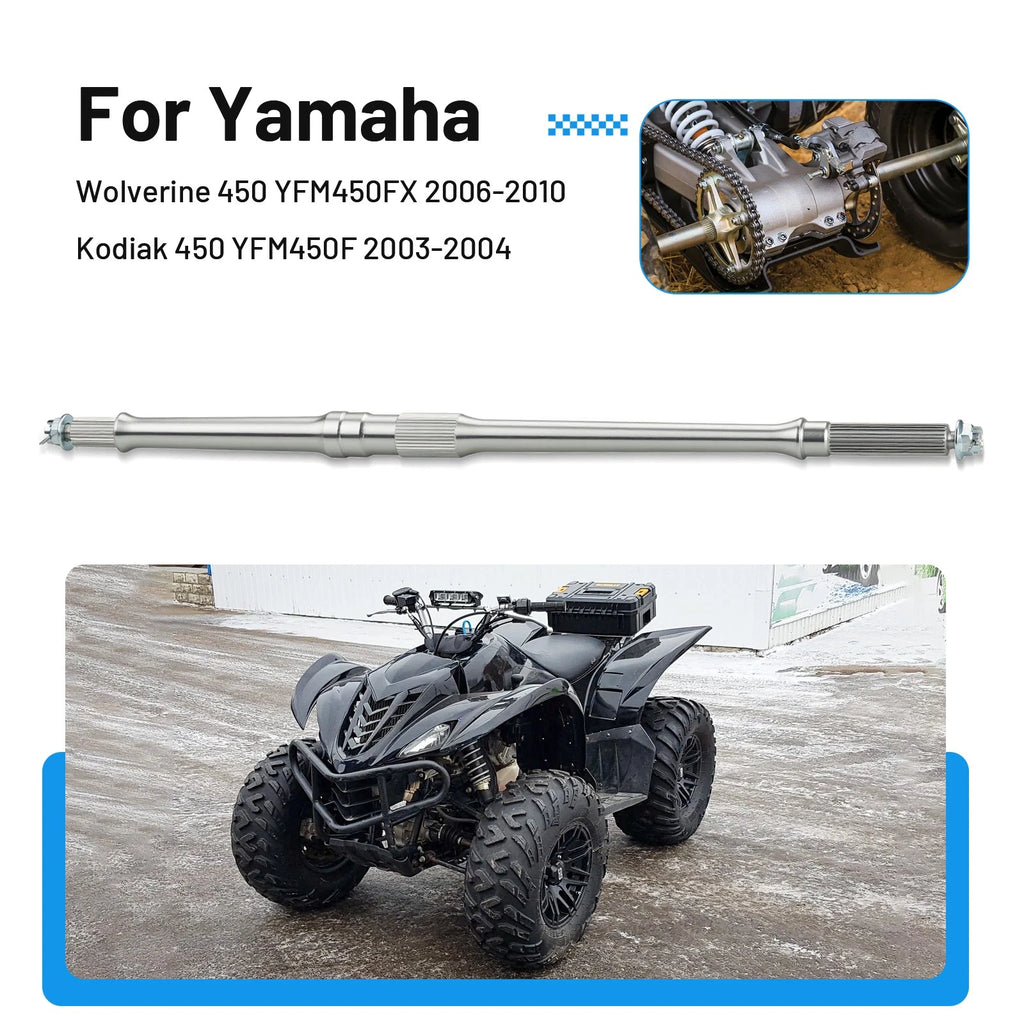 Rear Axle Shaft for Yamaha Kodiak 450 (2003–2004) Wolverine 450 (2006–2010) W/ Nut