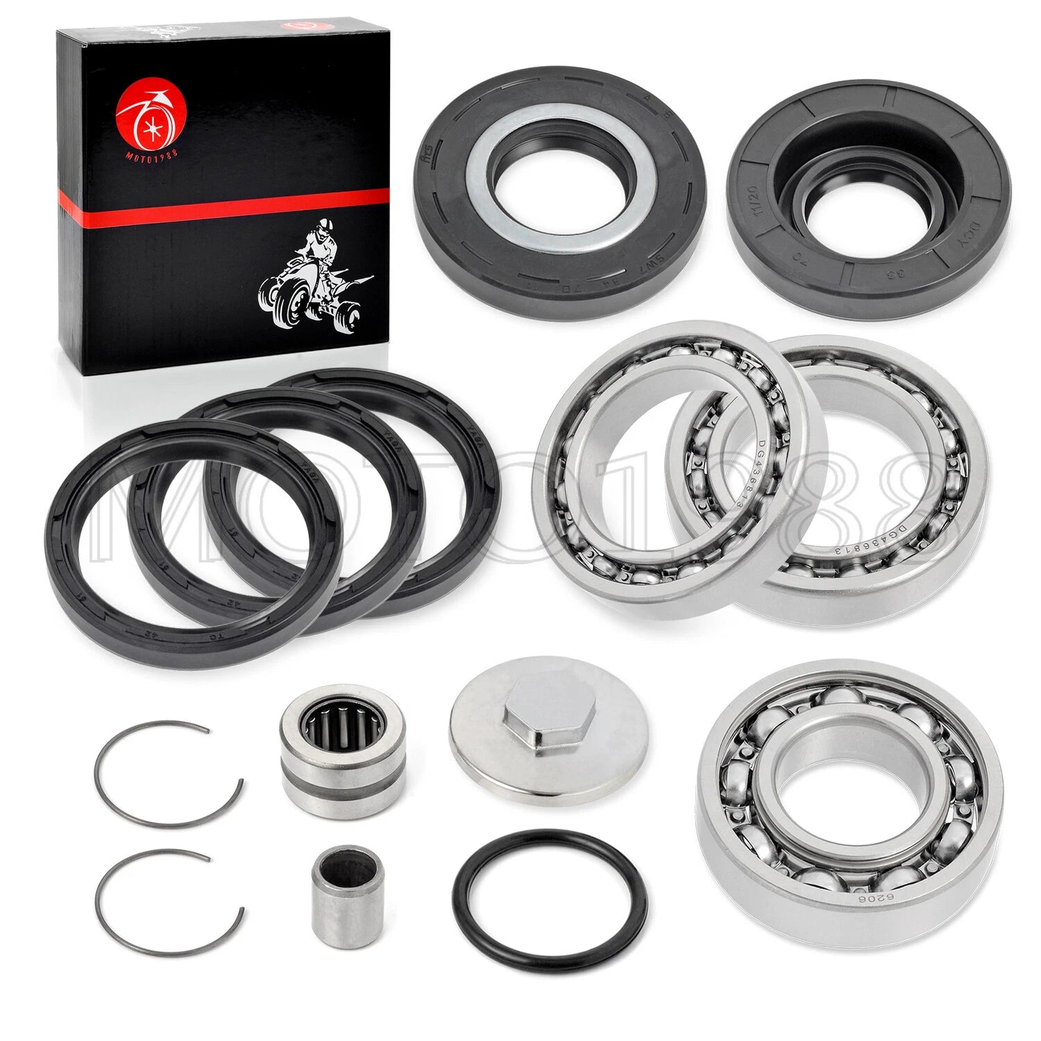 Rear Differential Bearing Seal Kit for Honda Recon 250 TRX250 (1997–2020)