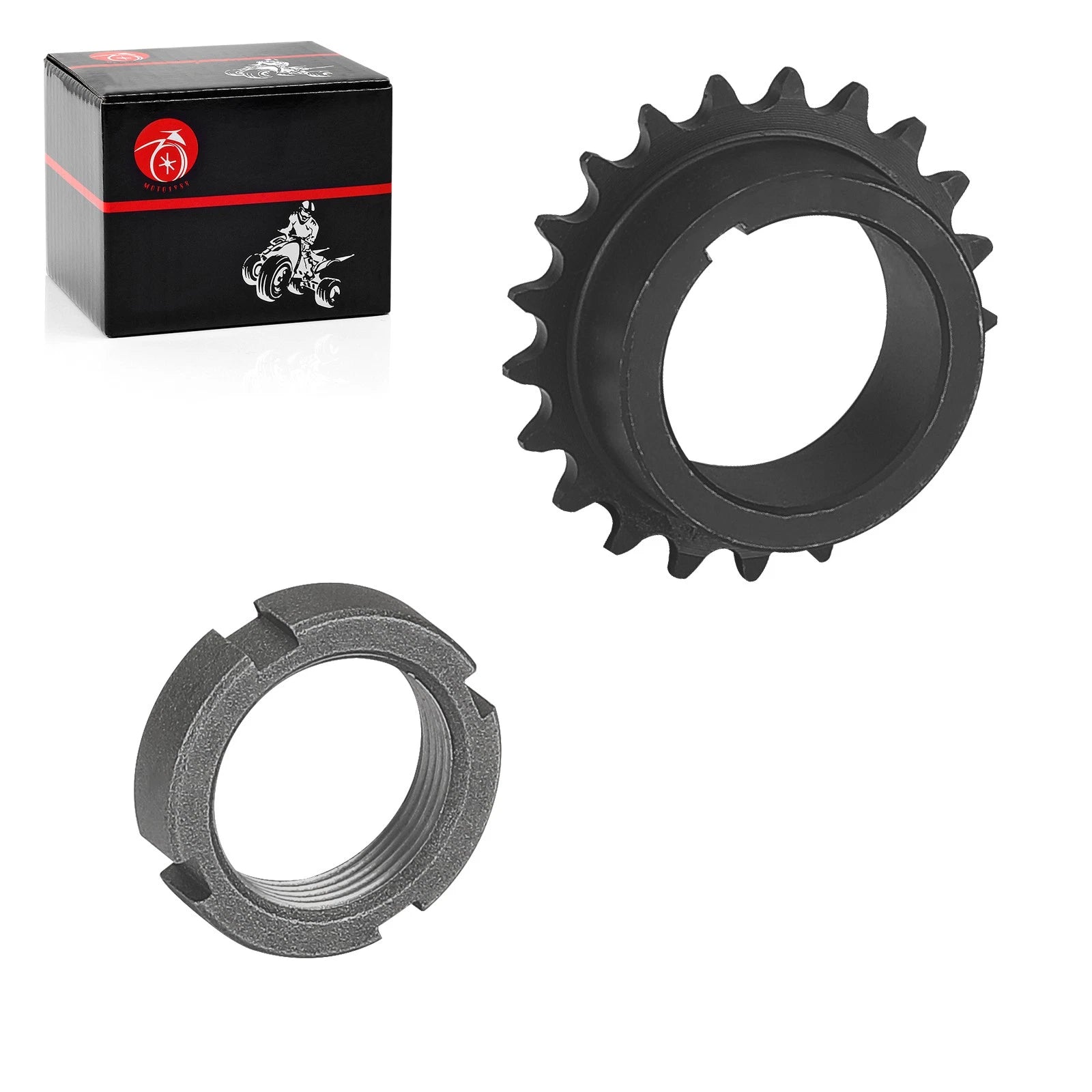 Crankshaft Timing Gear Sprocket & Slit Nut for Polaris Hawkeye 400 (2011–2014)