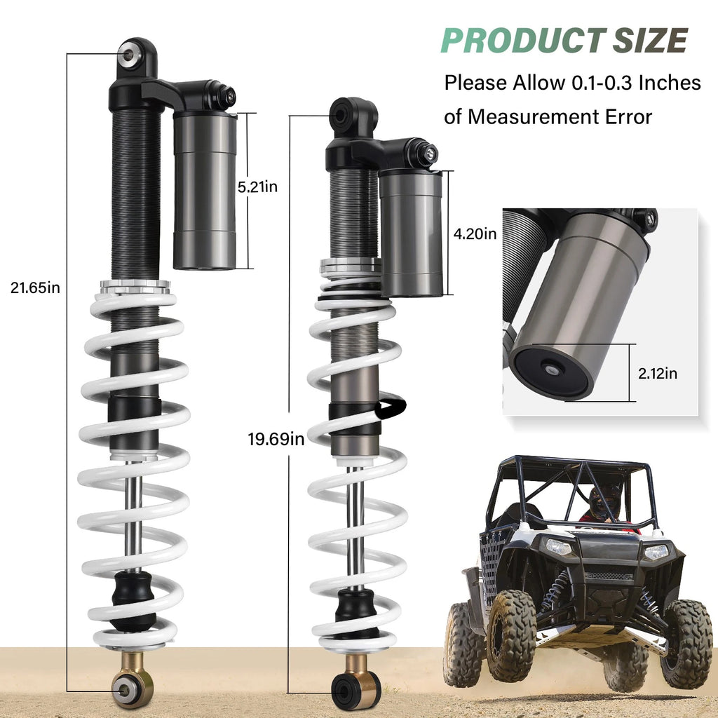 Set of 4 Air Shock Absorbers for Polaris RZR S 800 (2009–2012)