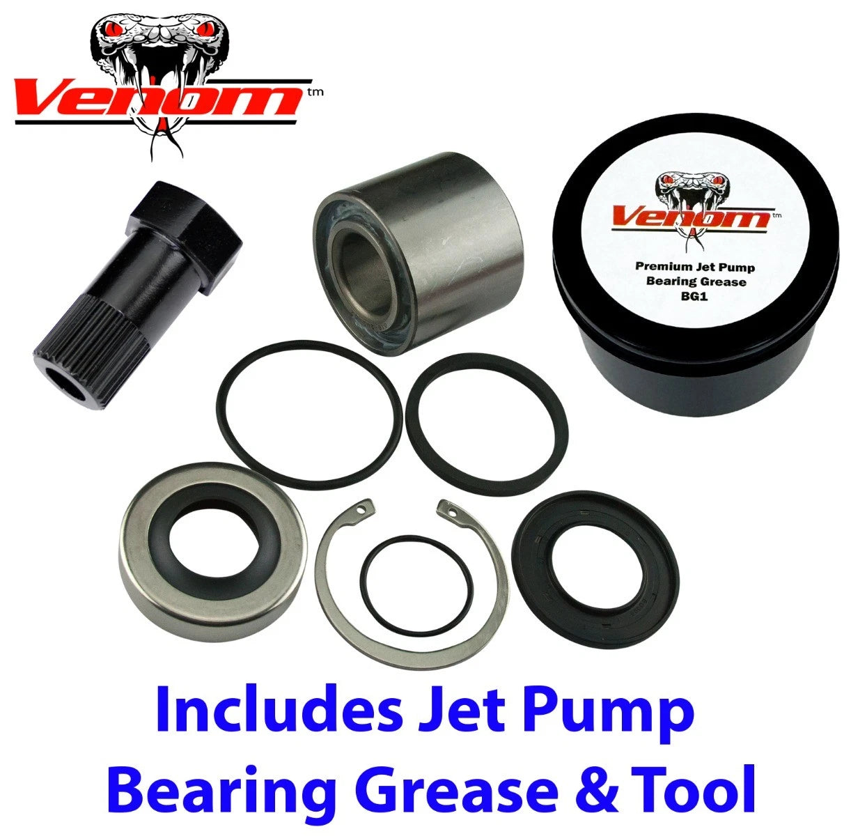 Jet Pump Rebuild Kit for SeaDoo RXT-X iS 260 (2010–2015) w/ Grease & Tool