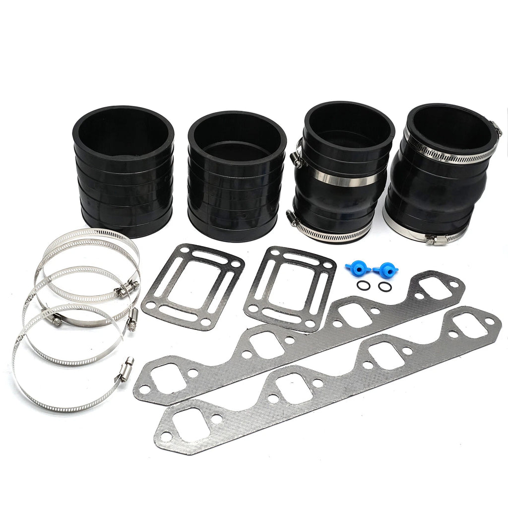 Exhaust Manifold Bellow Hose Kit W/Gasket for OMC 5.0 5.8L V8 (3852455)