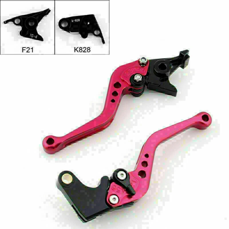 Short Brake Clutch Levers for Kawasaki Z750 Z800 (2007–2014) Red T9