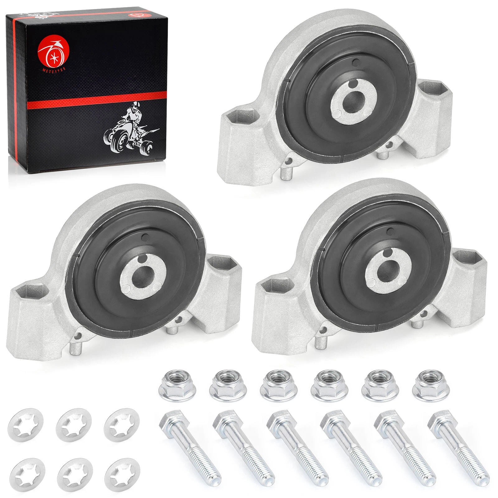 Set of 3 Engine Isolator Mounts for Polaris General Ranger RZR 570 900 1000