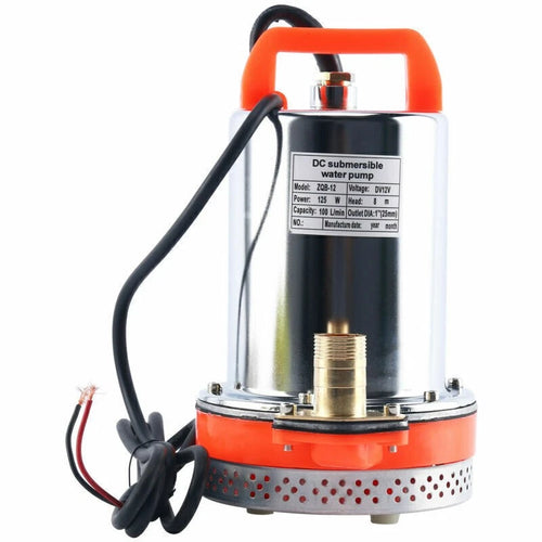 12V Submersible Well Booster Pump for Farm & Ranch (125W, 26ft Lift)