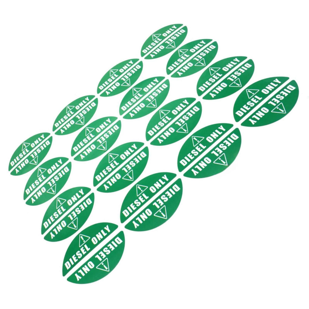 Diesel Only Sticker for Gas Cap (Green) - Diesel Label for Fleet Trucks