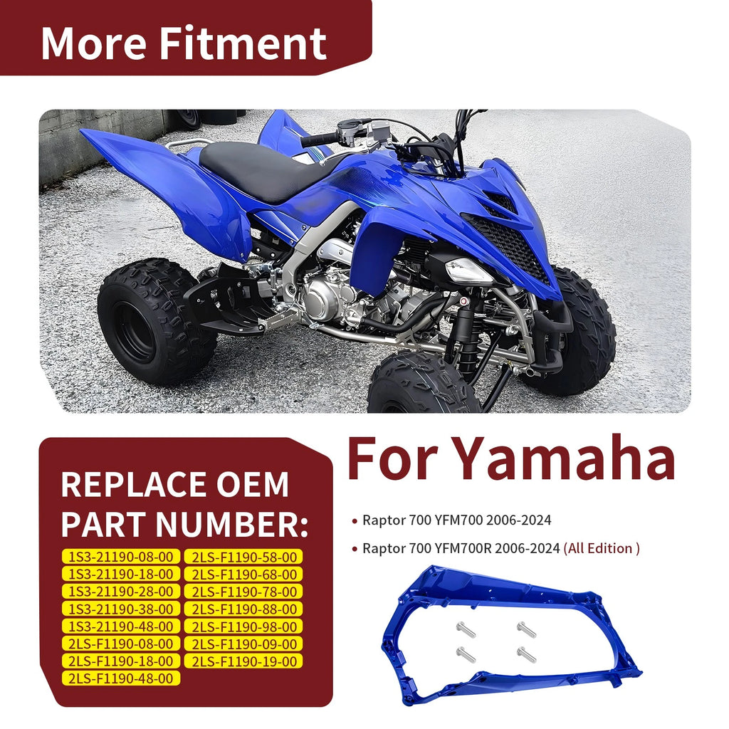 Aluminum Blue Sub Frame + Bolts for Yamaha Raptor YFM700 YFM700R (2006–2024)