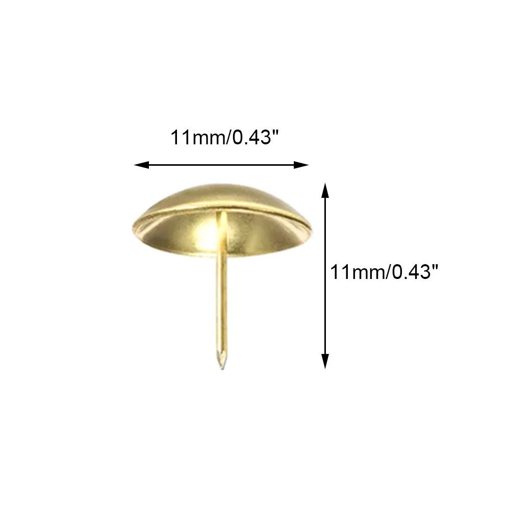 100Pcs Gold Upholstery Nails for Furniture