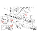 Prop Shaft Oil Seal O-ring Set for Johnson Evinrude V6 & V8 (320862, 305123)