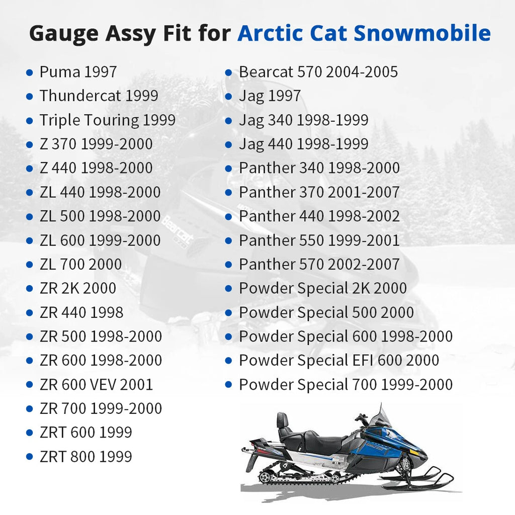 Fuel Gauge Gas Cap 0670-658 for Arctic Cat Panther Jag Powder Special