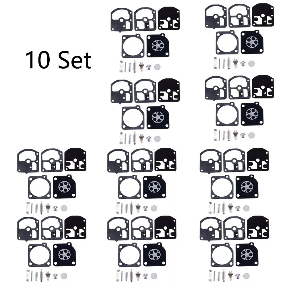 Set of 10 Carburetor Repair Kits for STIHL 09 010 011 012 ZAMA RB-5 RB-7 RB-11 RB-14