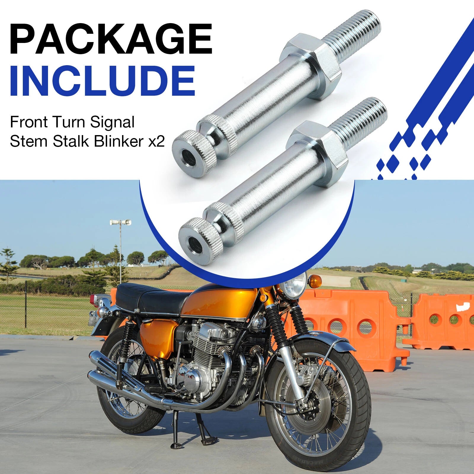 Front Turn Signal Blinker Stems for Honda CB750 CB450 SS125 XL250 XL350 (1970–1980)