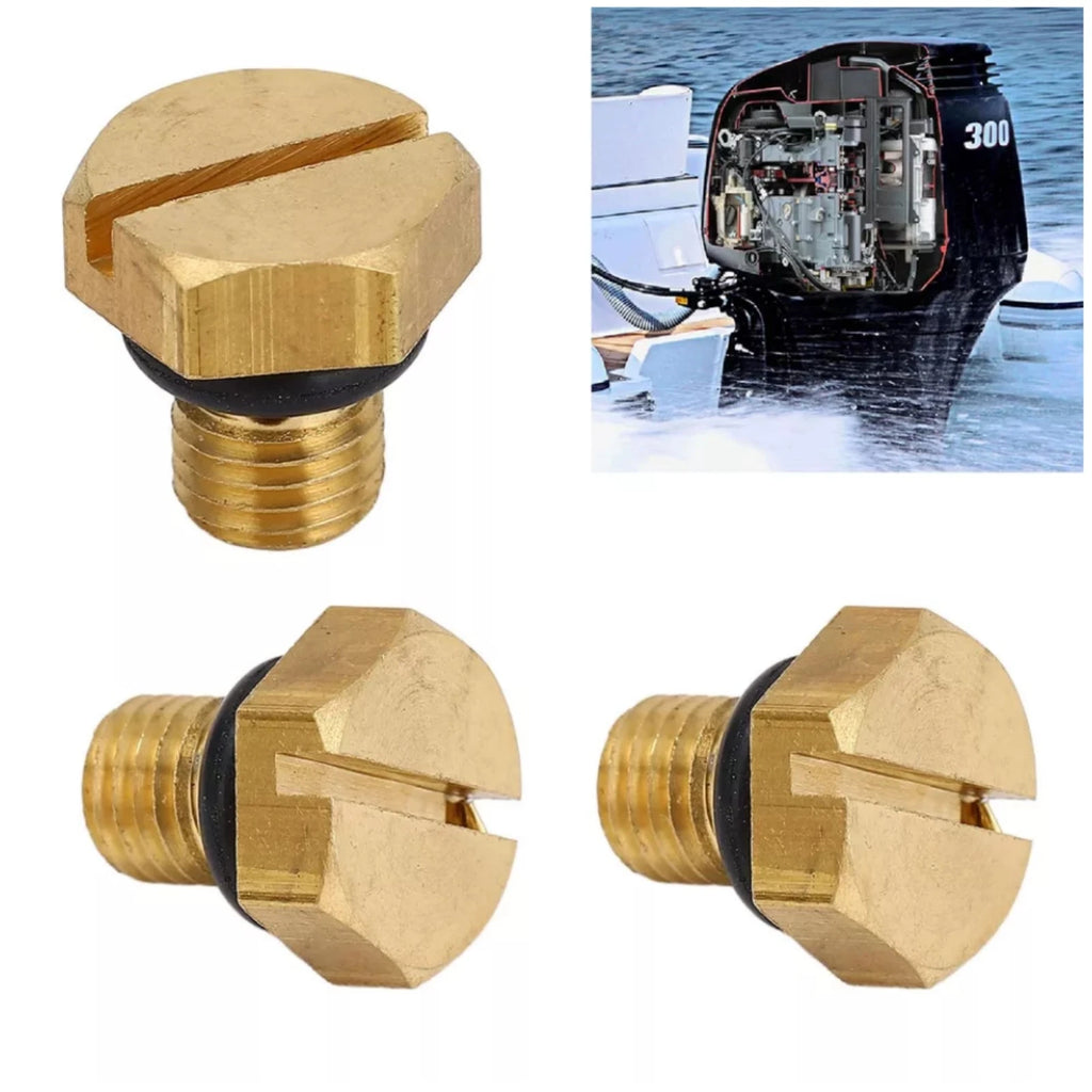 3X Carburetor Float Bowl Drain Screw W/O Ring for Yamaha 30HP 40HP (1990–1999) 67C-14992-09