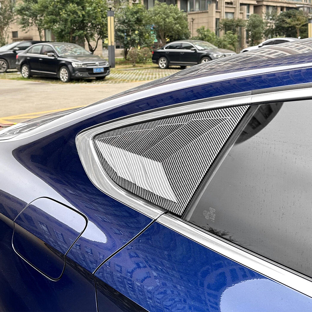 Carbon Look Rear Side Window Louver Shutter for Audi A5 S5 (2017–2024)
