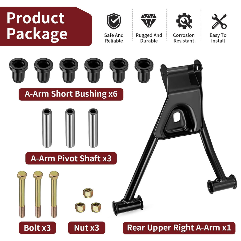 Rear Upper Right A-Arm w/ Bushing Kit for Polaris Sportsman 570 6x6 (2017–2023)