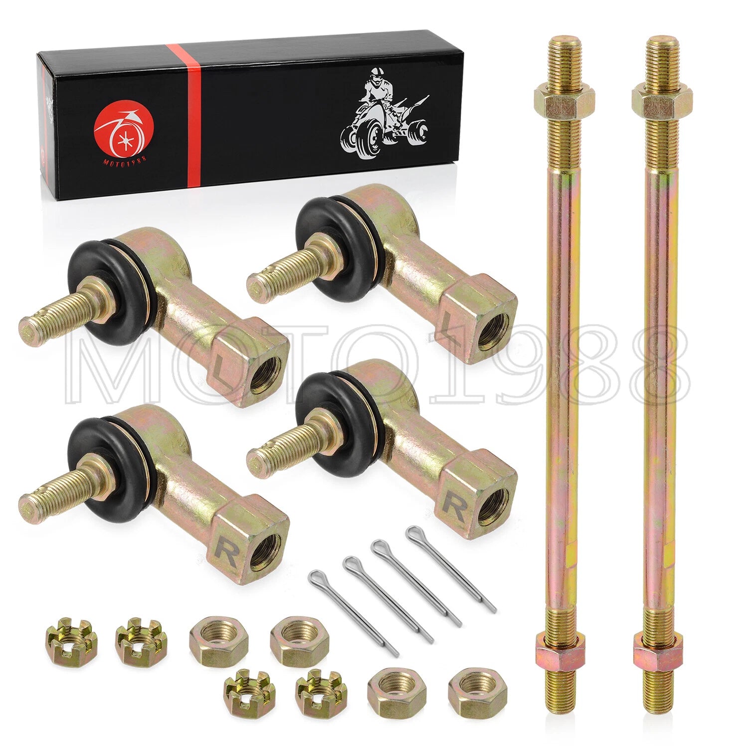 Tie Rod End Kit for Honda 300EX TRX300EX 1993–2006, TRX250X 1987–1992 (NO-X)