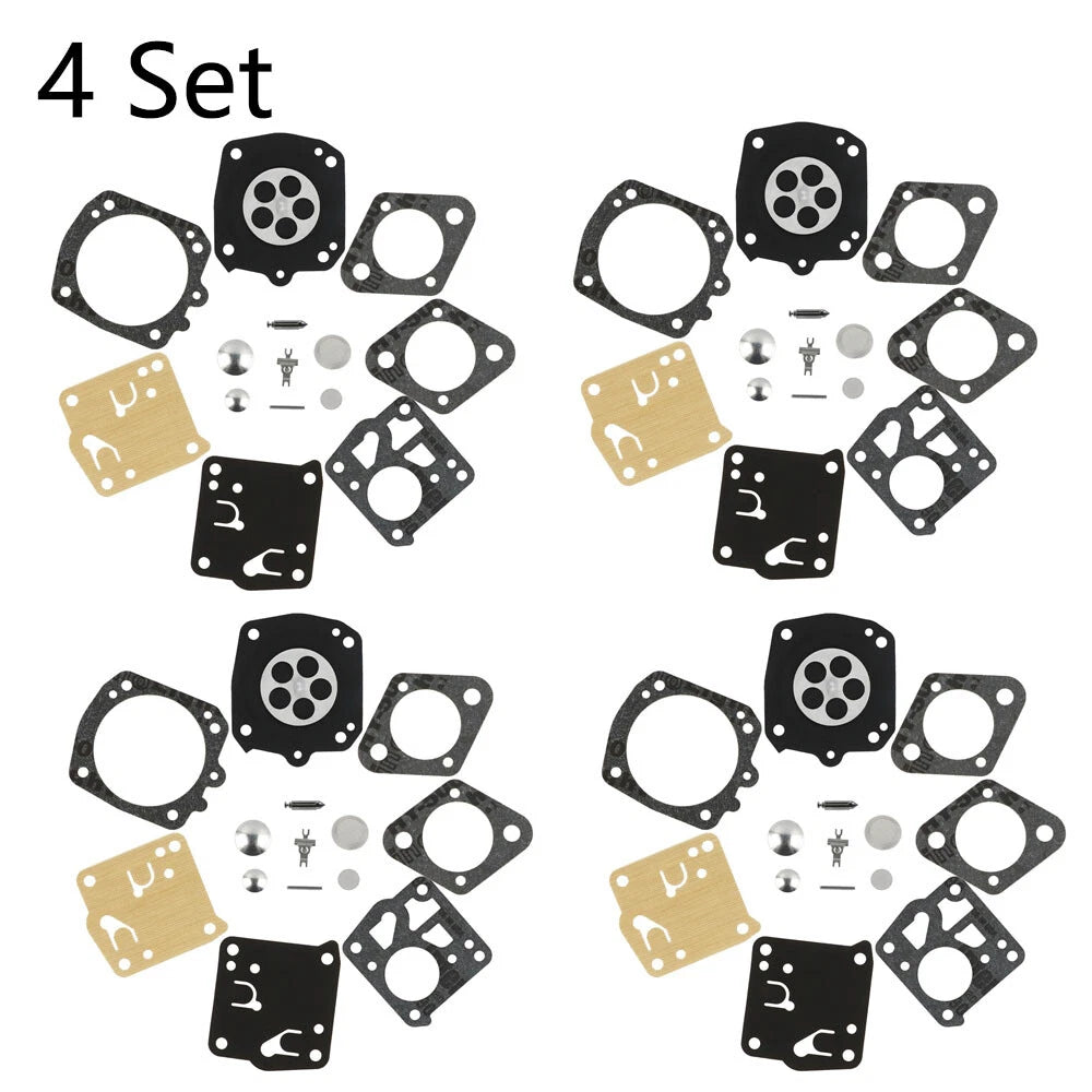Set of 4 Carburetor Kits for Homelite X-12 (RK-23HS, RK-17HS)