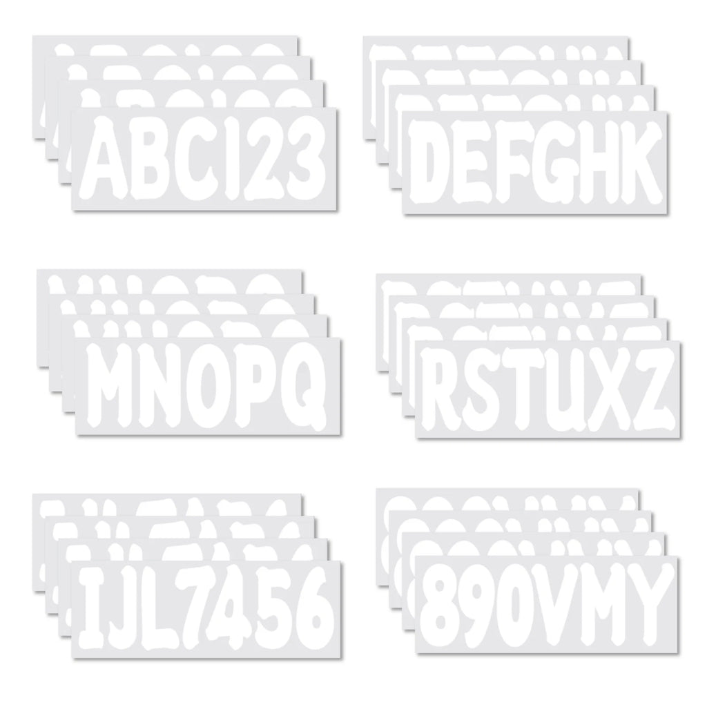 Boat Registration Sticker Decals A-Z & 0-9 Numbers