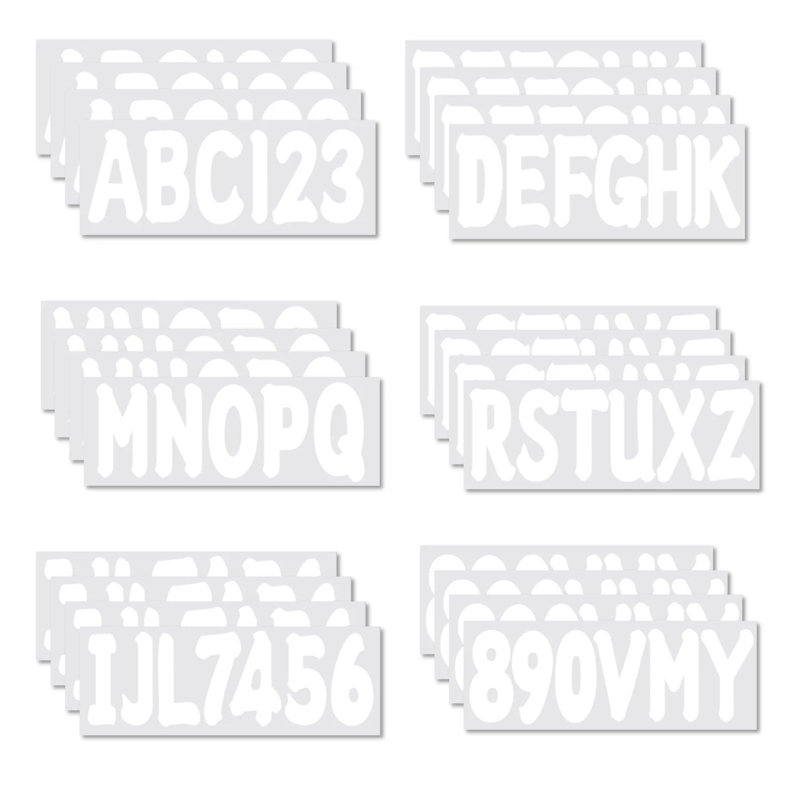 Boat Registration Sticker Decals A-Z & 0-9 Numbers