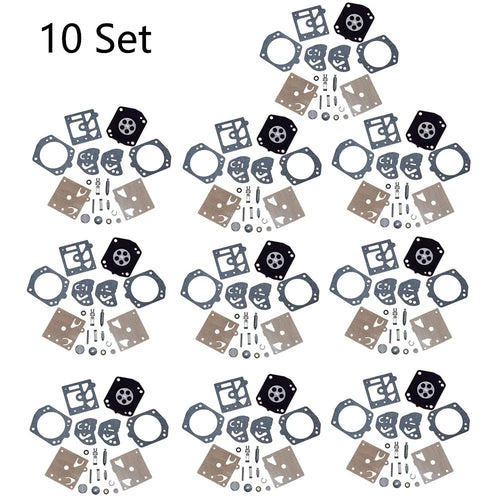 10x Carburetor Kit for Husqvarna 257, 250R, Poulan 3300 (Walbro K20-HDA)