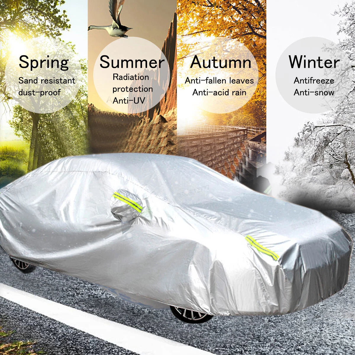 Car Cover for Hatchback (173x71x63") - UV, Snow, Dust, Rain Resistant
