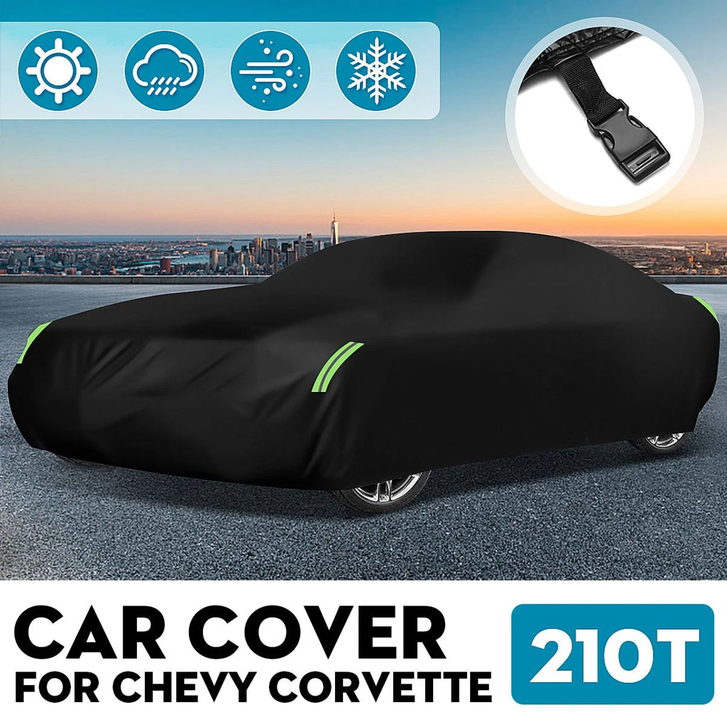 Full Car Cover for Chevy Corvette C8 (2020–2023) UV Snow Dust Rain Resistant
